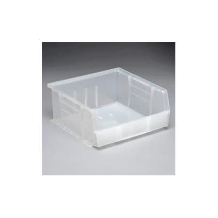 Quantum Storage Systems Hang & Stack Storage Bin, Plastic, Clear, 6 PK QUS235CL